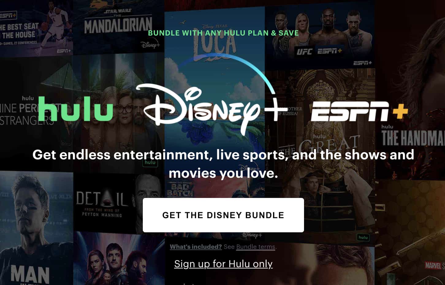 best call to action examples 2022: Hulu 