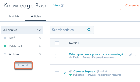 export-knowledge-base