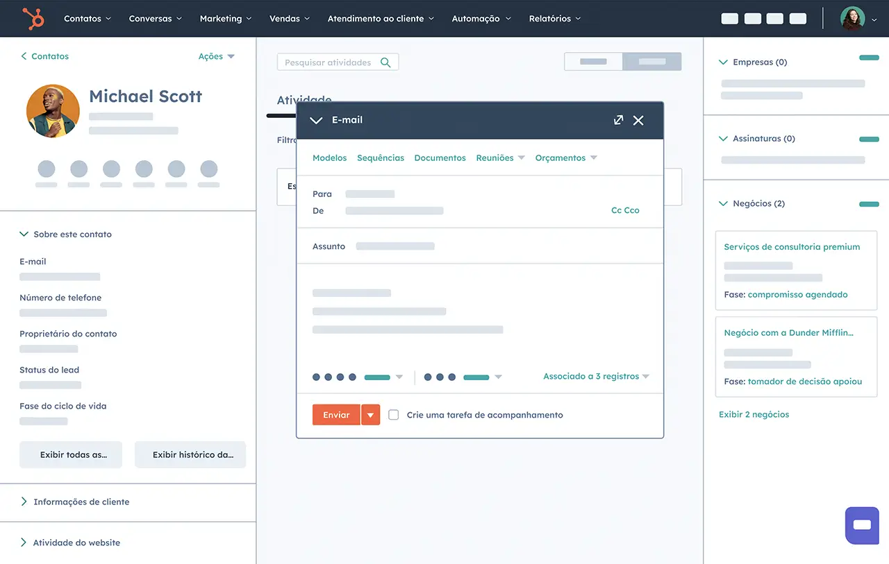 captura de tela do software gratuito de Help Desk da HubSpot