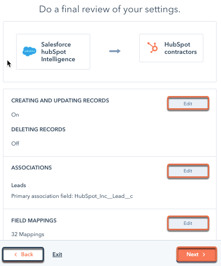 review-salesforce-settings