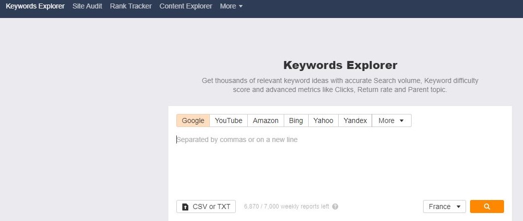 Keywords Explorer ahrefs