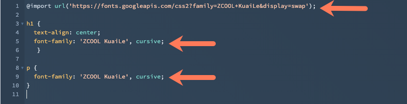 add-google-fonts-imported-font-to-stylesheet