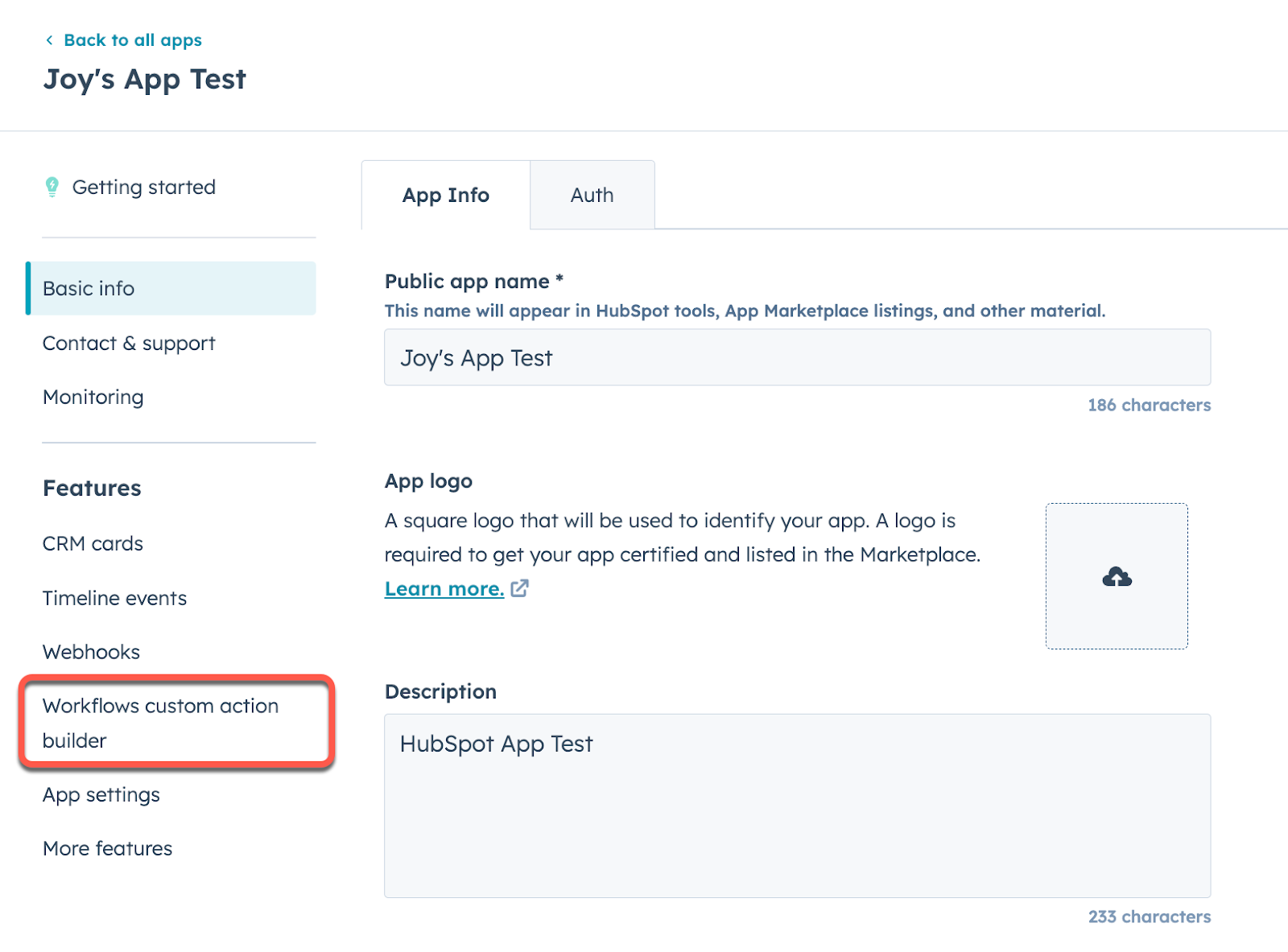 Screenshot of the workflow action builder navigation in legacy apps