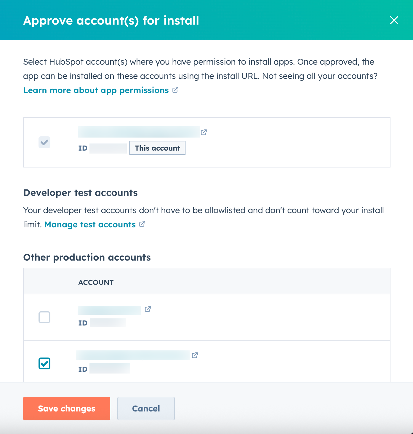 Add allowlisted account in right panel