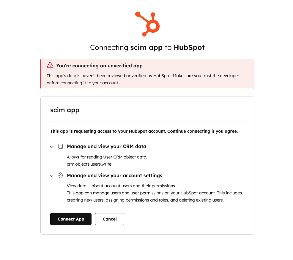 SCIM app installation prompt