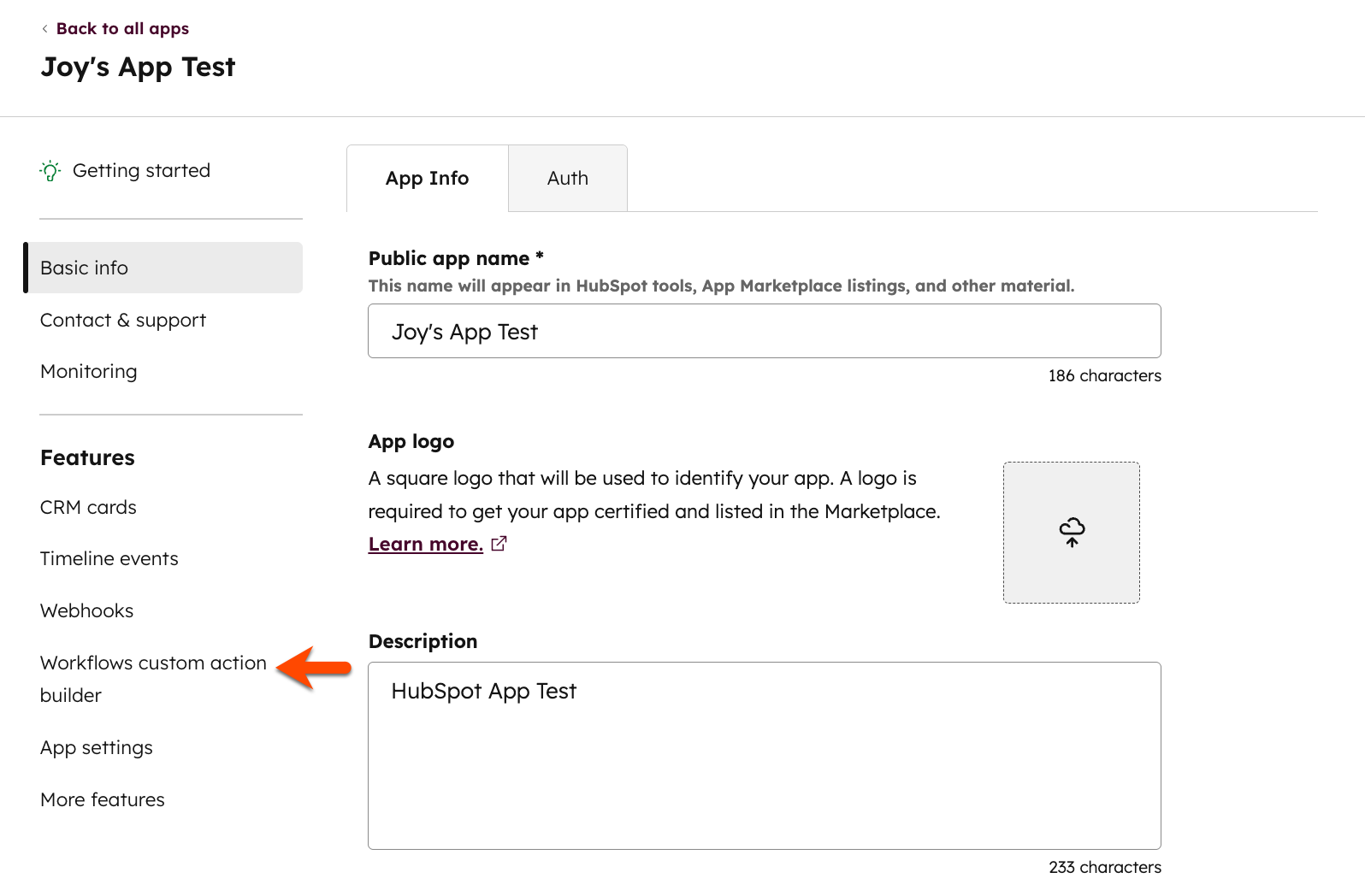 Screenshot of the workflow action builder navigation in legacy apps