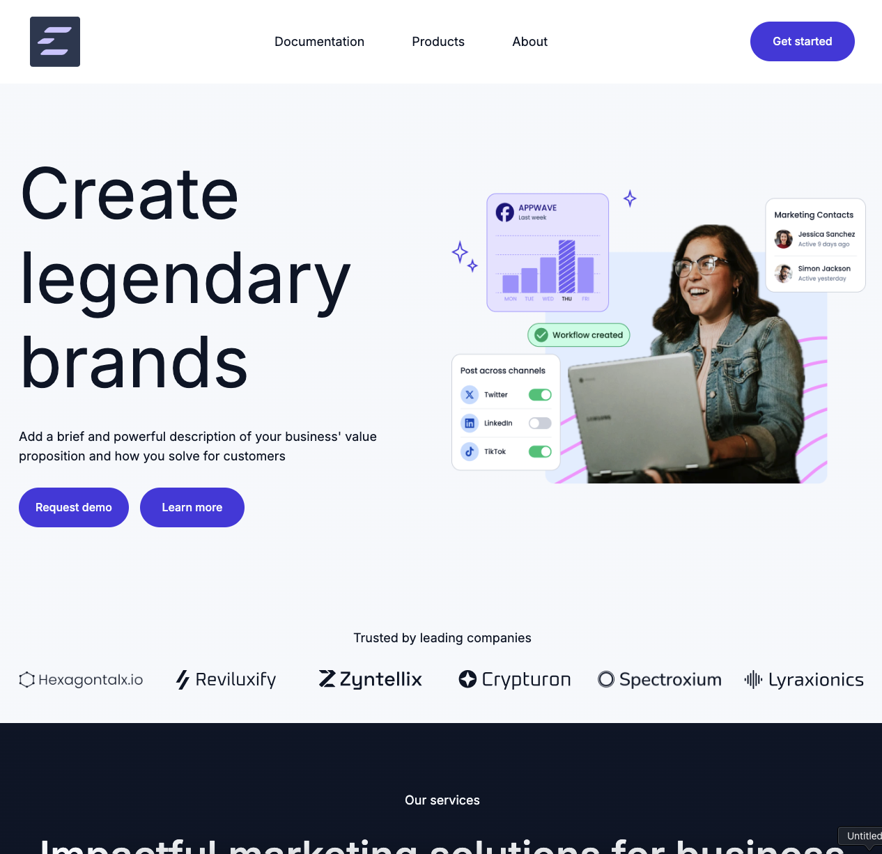 Elevate theme homepage
