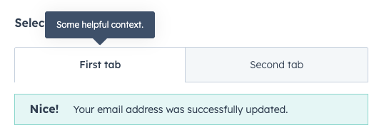 Example of a default tooltip that appears when hovering over the tab