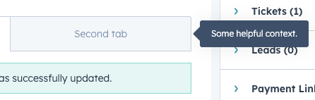 Example of a tooltip configured to display to the right of the tab
