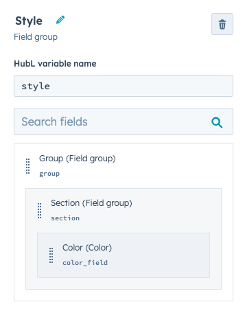multi-level field nesting 