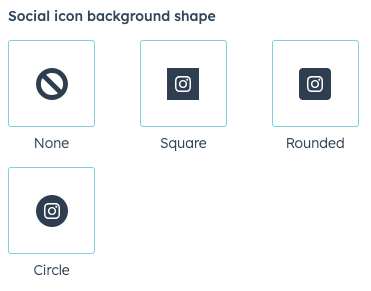 Social icon background preset