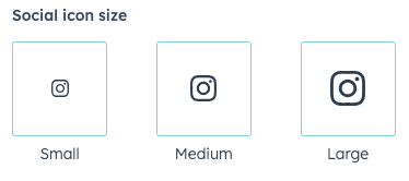 Social icon size preset