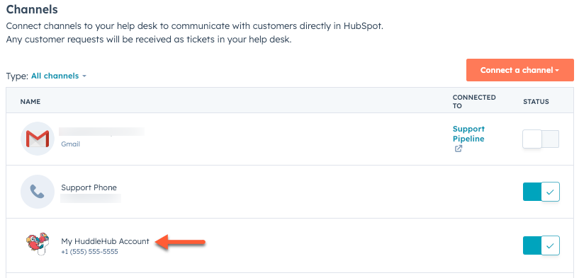 successfully-connected-huddlehub-account