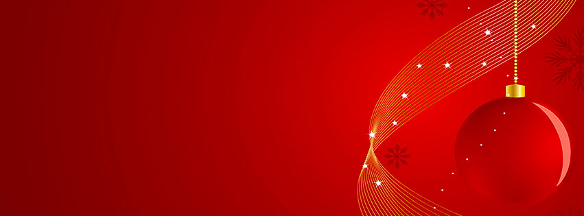 Portada de Navidad para Facebook en rojo