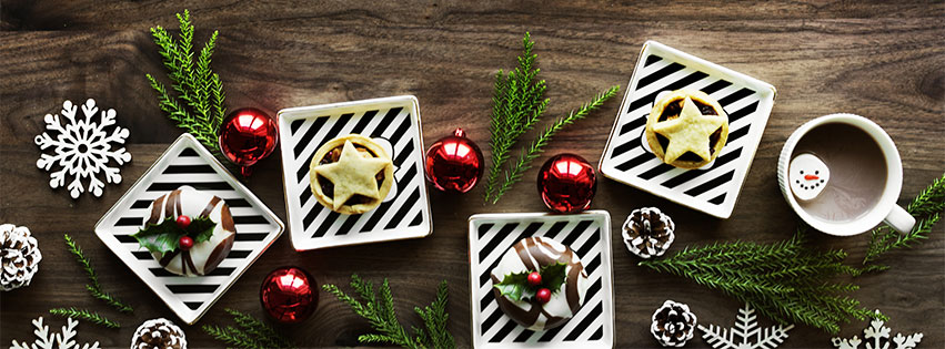 Portada de Facebook con elementos de Navidad