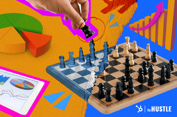 Compass and Chess Piece on Chess Board Game for Ideas, Challenge