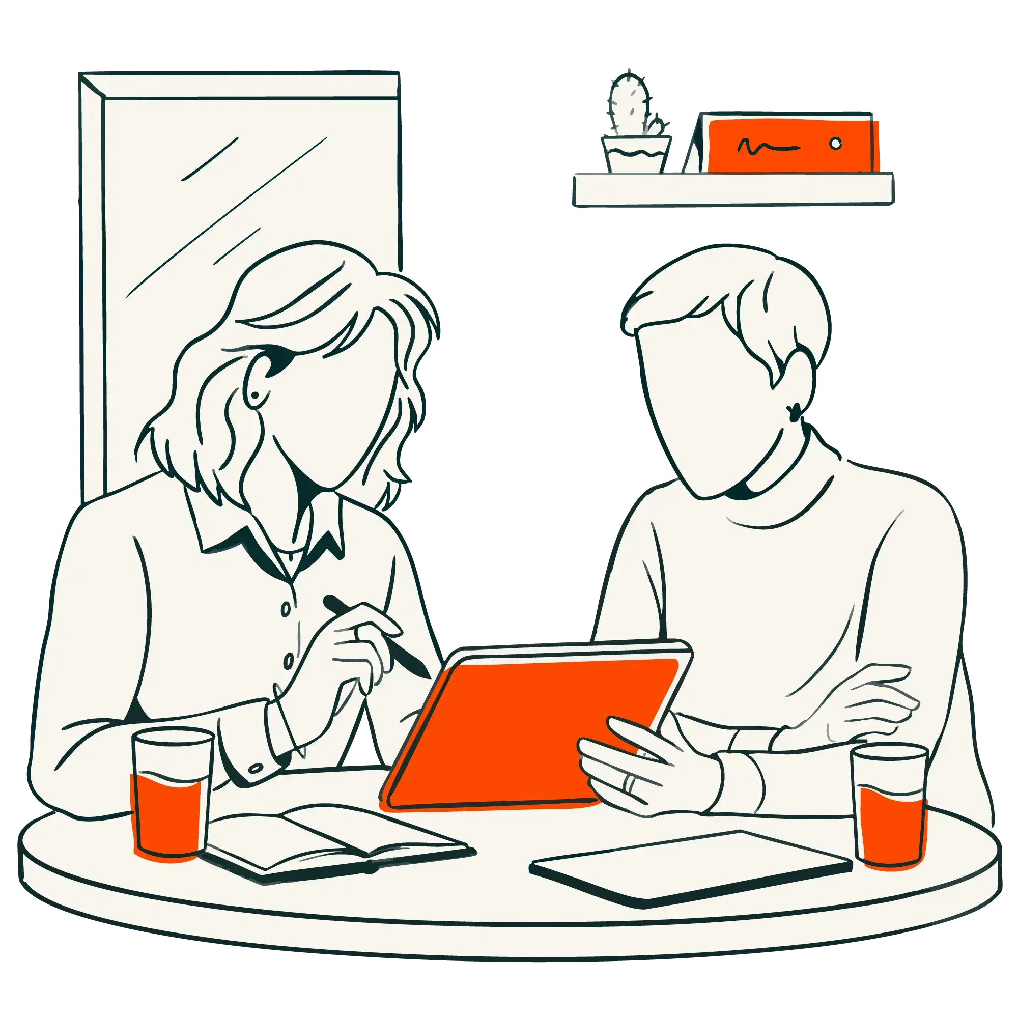 Customers_linear_llustrations_Characters