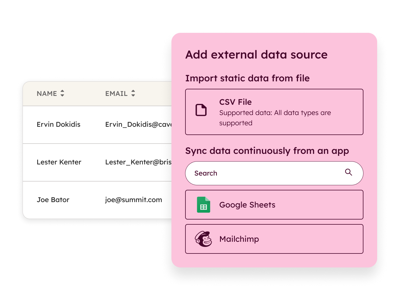 Add External Data Source