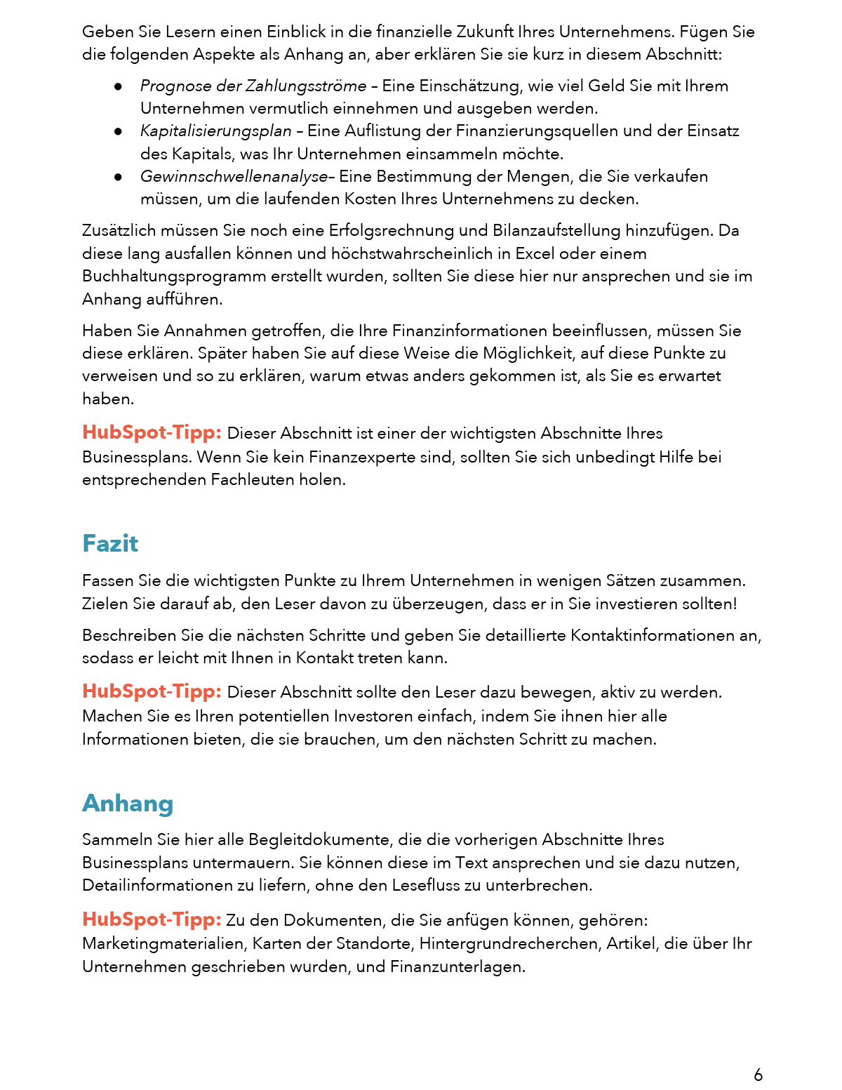 Einfacher Businessplan Vorlage Fur Pdf Word Hubspot