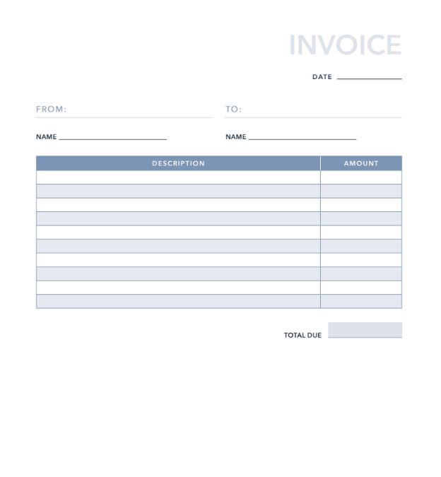 Free Basic Invoice Template For Pdf Excel Hubspot