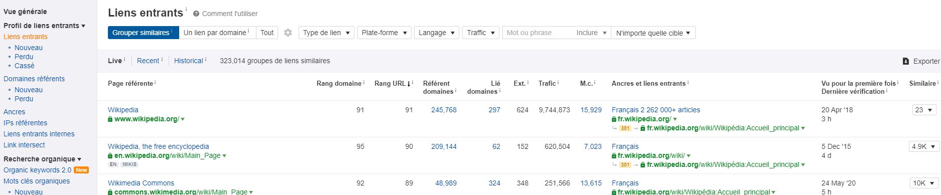 backlinks Site Explorer