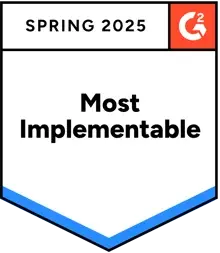 G2 badge, most implementable, spring 2025