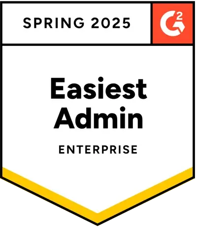 G2 badge, easiest admin enterprise, spring 2025