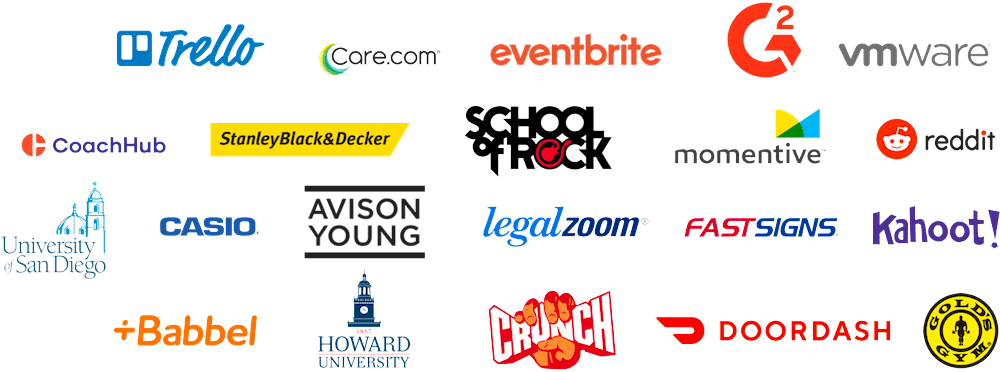 Logos of major companies that are HubSpot customers