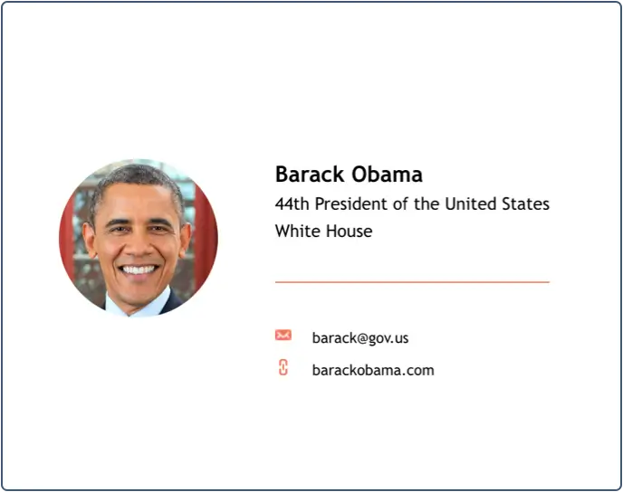 Email signatur von Barack Obama