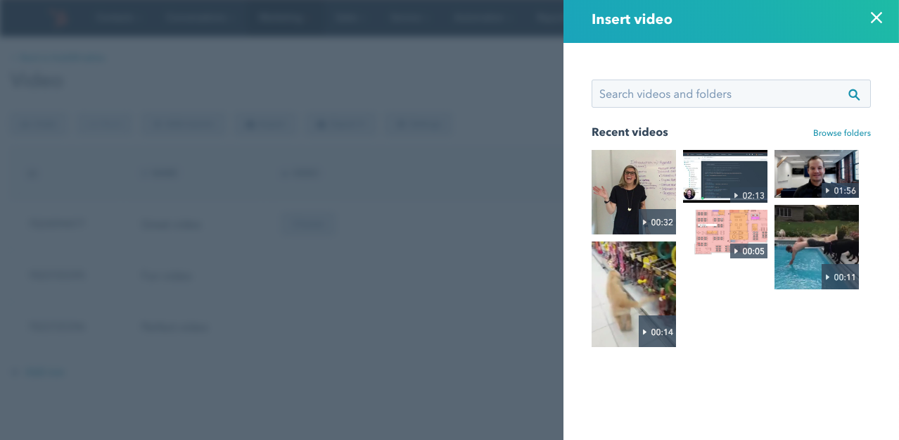 insert video interface screenshot insert video interface screenshot