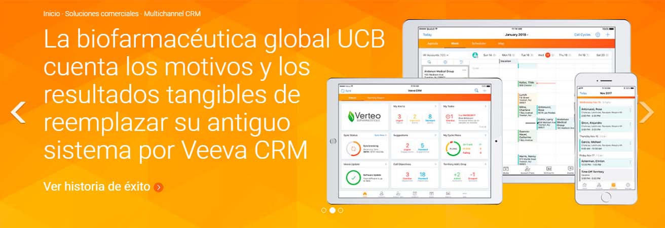 Ejemplo de CRM cloud: Veeva