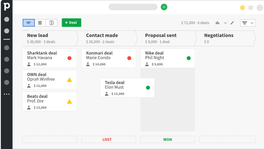 Ejemplo de CRM cloud: Pipedrive