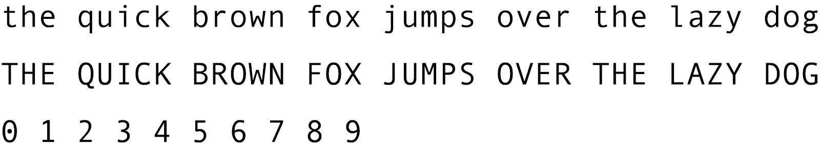 Ejemplos de fuentes HTML seguras para web: Andale Mono