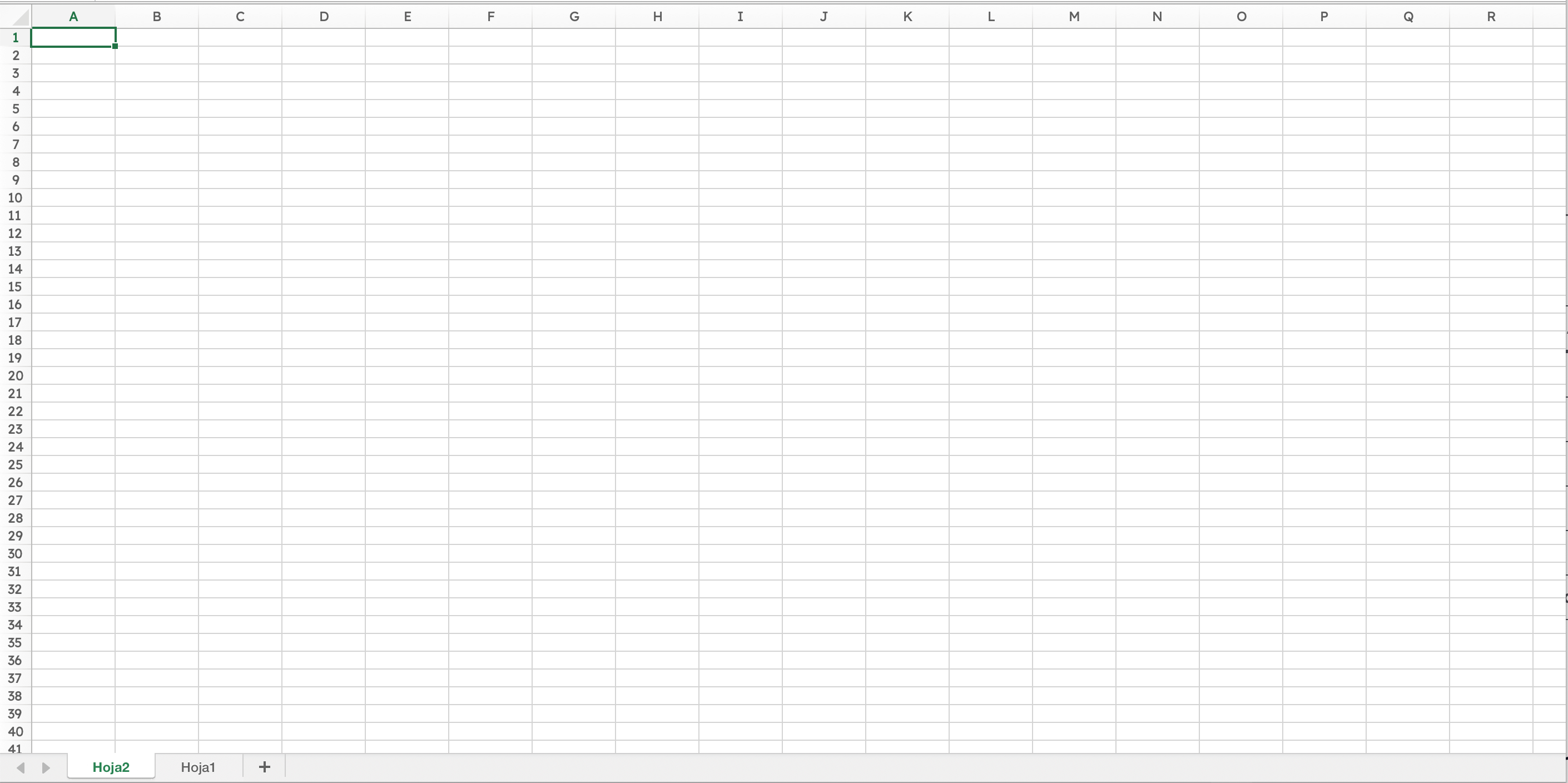 Cómo crear una nueva hojs de Excel