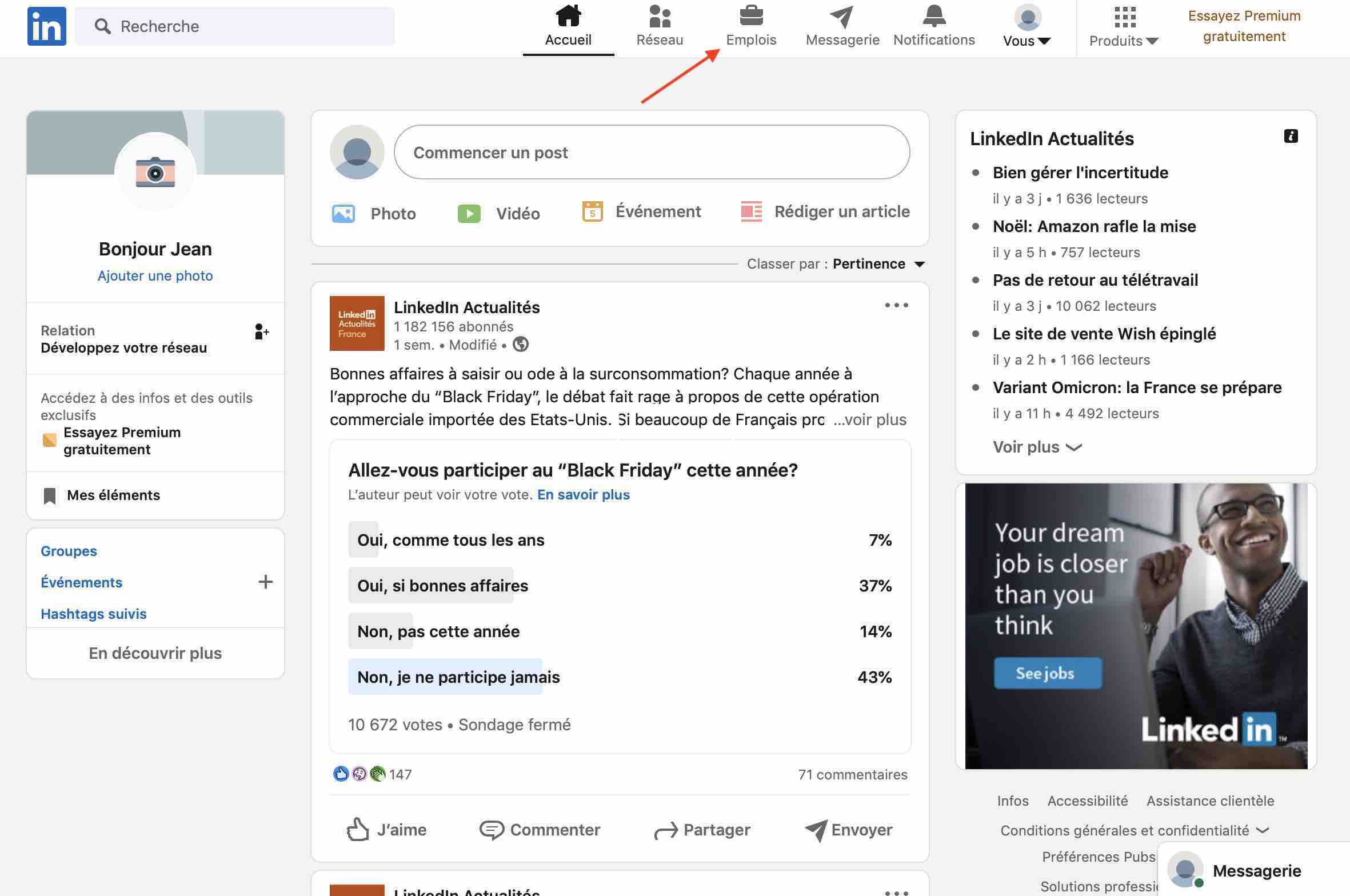 Comment ajouter un CV sur LinkedIn