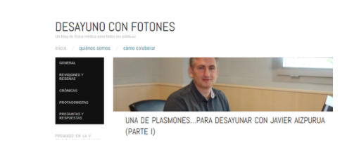 Blog con un nombre creativo y original: Desayuno con fotones