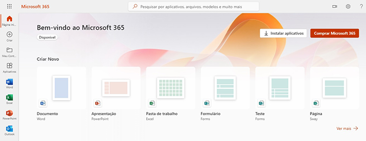 Microsoft 365 online grátis