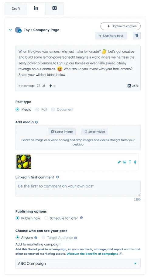 KB - linkedin post