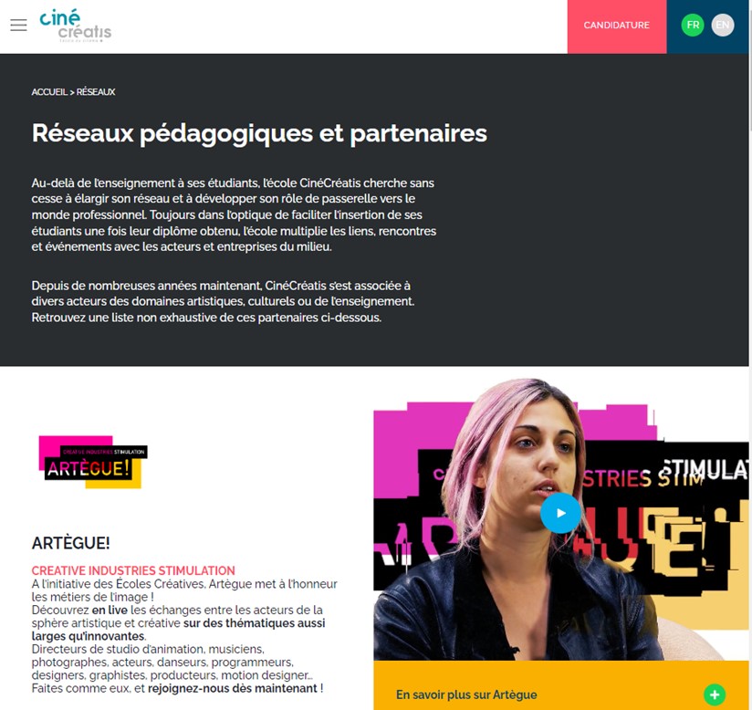 Marketing en ligne de CinéCréatis