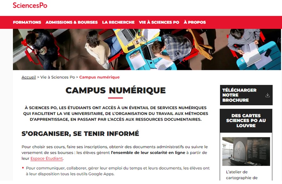 Marketing en ligne de SciencePo Paris