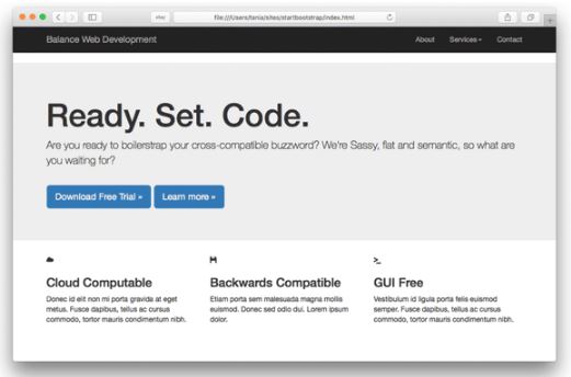 Bootstrap: ejemplo de web