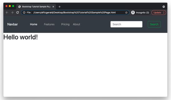 Bootstrap: menú de navegación