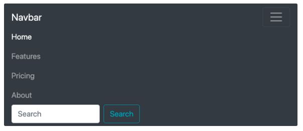 Bootstrap: menú abierto