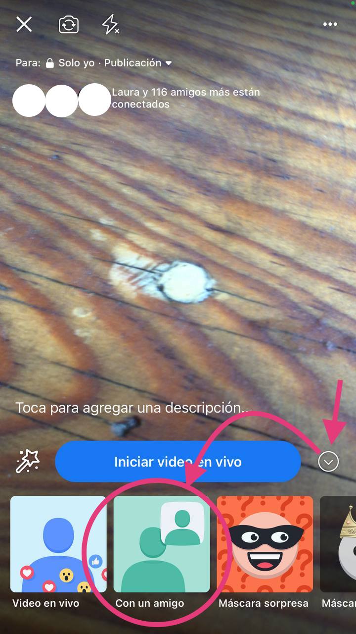 Cómo transmitir Facebook Live con varias personas desde la app móvil