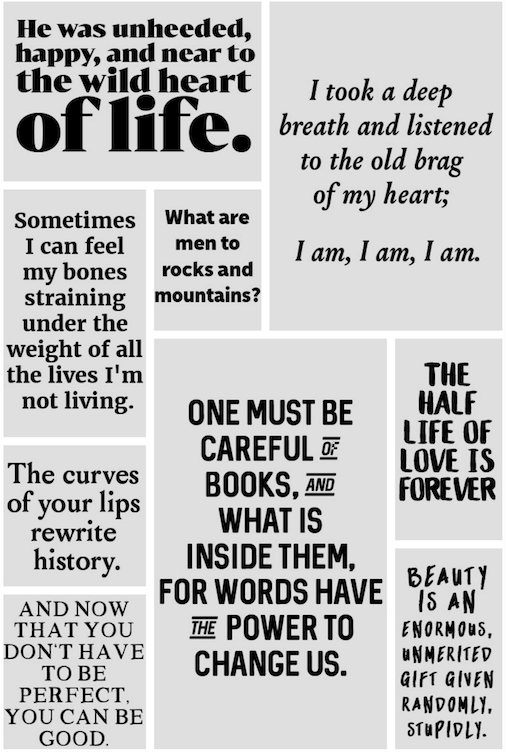 Ejemplo de moodboard textual