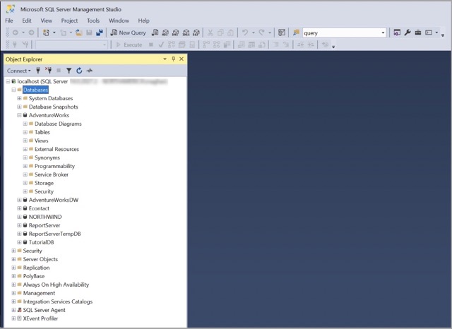 Ejemplo de sistema de gestión de bases de datos: Microsoft SQL Server