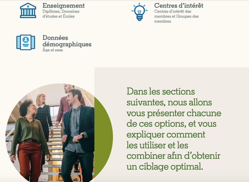 extrait d'un livre blanc proposé par linkedin pour optimiser l'utilisation de ses produits publicitaires