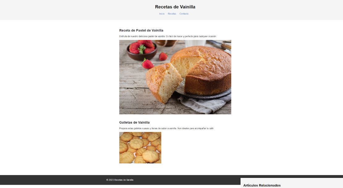 Ejemplo de página con HTML semántico