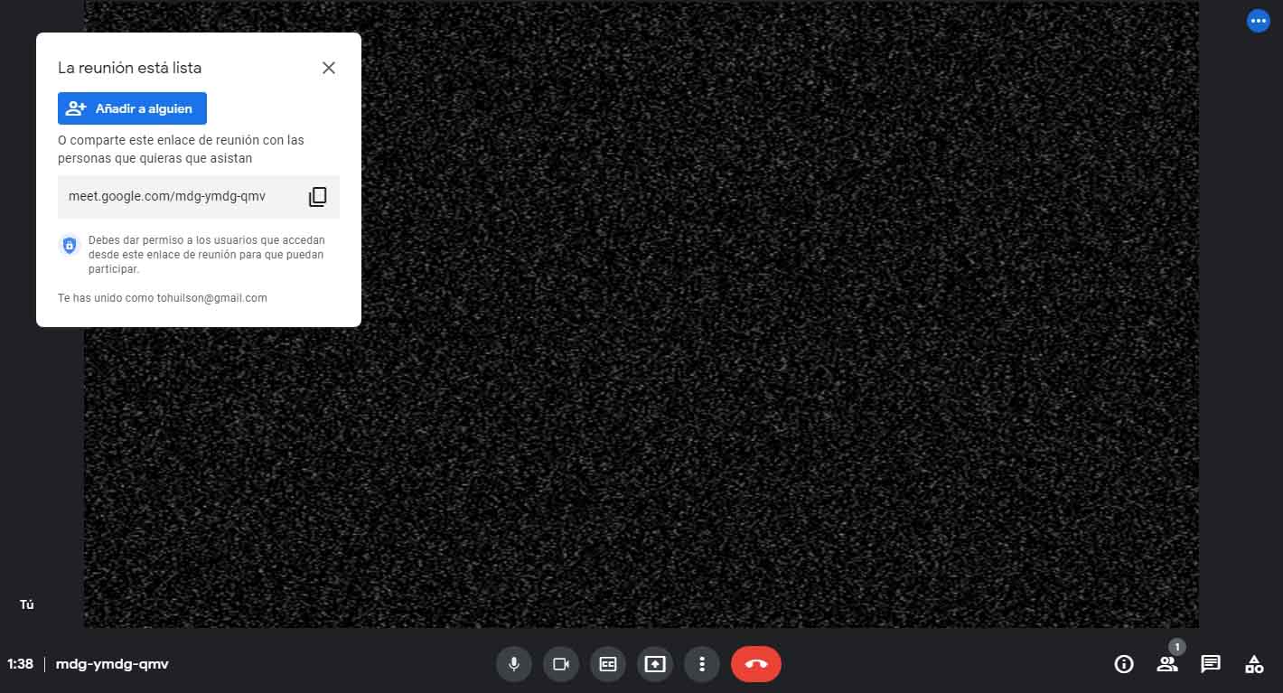 Cómo crear una reunión en Meet: invitados