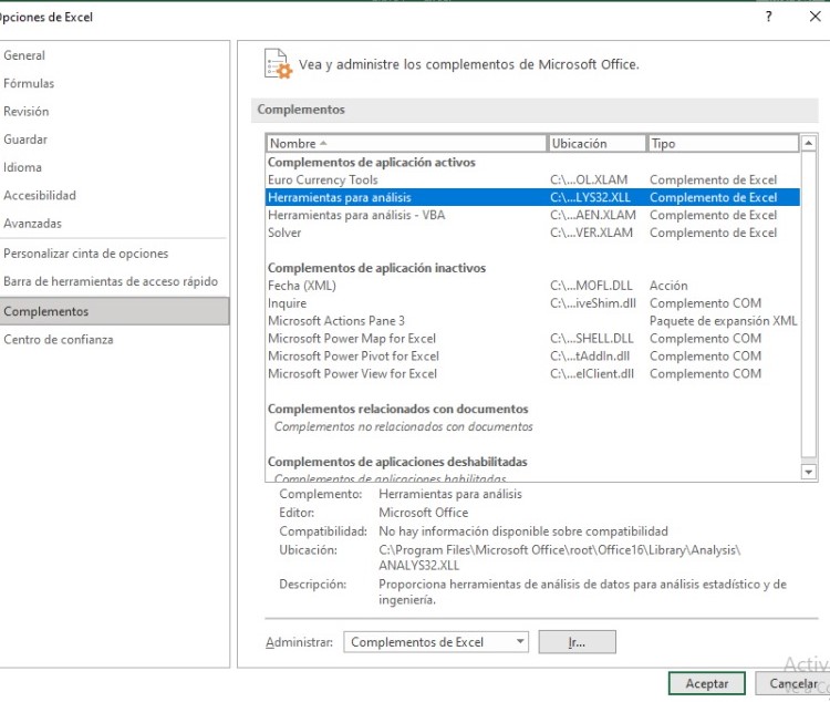 Cómo hacer un histograma paso a paso en Excel: verifica si cuentas con las herramientas de análisis